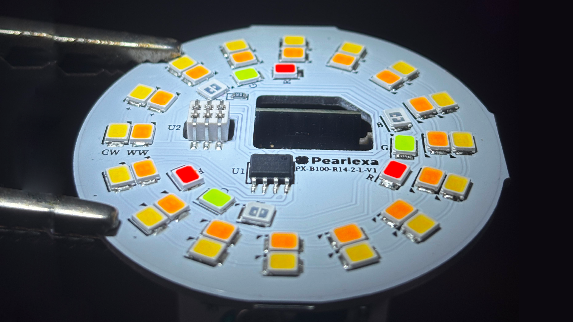 Original Pearlexa photograph of the Orbit LED array used to explain distributed LED loading